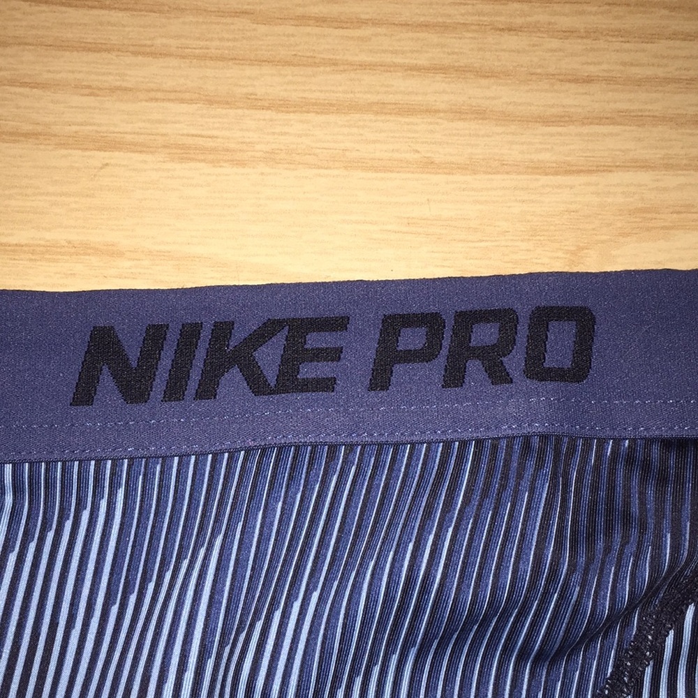 Nike Pro Striped Blue Shorts